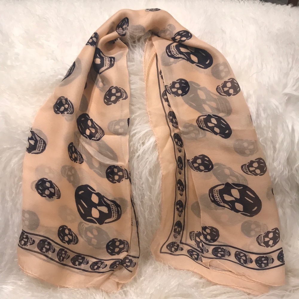 Alexander McQueen printed silk scarf